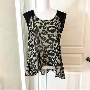 3/$20 Charlotte Russe cheetah print sheer blouse